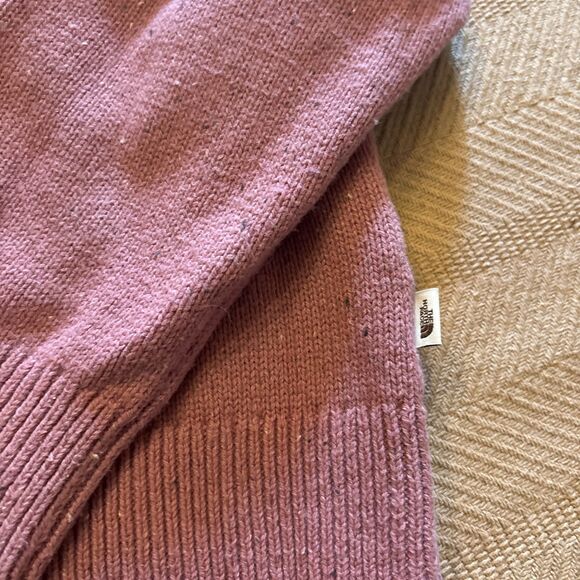 The North Face Sweater Womens XL Mesa Rose Wool Blend Crestview 1/4 Zip Pullover - Picture 3 of 10
